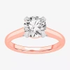 Modern Bride (g-h / Si1-si2) Womens 2 Ct. T.w. Lab Grown White Diamond 14k Gold Round Solitaire Engagement Ring In Pink