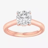 Modern Bride (g-h / Si1-si2) Womens 2 Ct. T.w. Lab Grown White Diamond 14k Gold Round Solitaire Engagement Ring In Pink