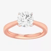 Modern Bride (g-h / Si1-si2) Womens 2 Ct. T.w. Lab Grown White Diamond 14k Gold Round Solitaire Engagement Ring In Pink