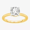 Modern Bride (g-h / Si1-si2) Womens 2 Ct. T.w. Lab Grown White Diamond 14k Gold Round Solitaire Engagement Ring In Yellow