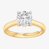 Modern Bride (g-h / Si1-si2) Womens 2 Ct. T.w. Lab Grown White Diamond 14k Gold Round Solitaire Engagement Ring In Yellow