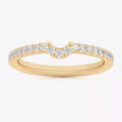 Modern Bride (g-h / Si1-si2) Womens 2mm 1/4 Ct. T.w. Lab Grown White Diamond 10k White Gold Wedding Band