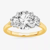 Modern Bride (g-h / Si1-si2) Womens 3 3/4 Ct. T.w. Lab Grown White Diamond 14k Gold Round 3-stone Engagement Ring In Transparent