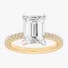 Modern Bride (g-h / Si1-si2 Womens 4 1/4 Ct. T.w. Lab Grown White Diamond 14k Gold Side Stone Engagement Ring In Transparent