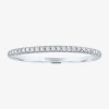Modern Bride (g-h / Si2-i1) Womens 1/10 Ct. T.w. Lab Grown White Diamond 10k White Gold Wedding Band In Metallic