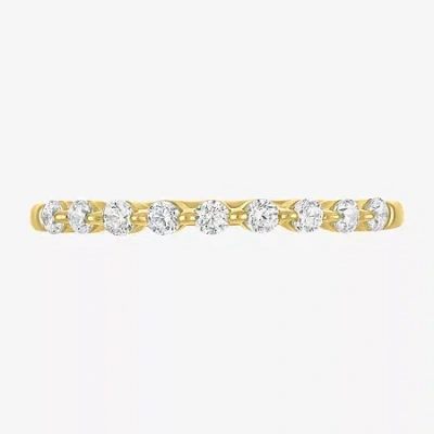 Modern Bride (g-h / Si2-i1) Womens 1/2 Ct. T.w. Lab Grown White Diamond 10k White Gold Wedding Band