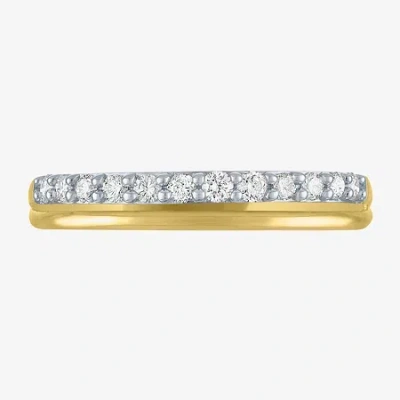 Modern Bride (g-h / Si2-i1) Womens 1/4 Ct. T.w. Lab Grown White Diamond 10k White Gold Wedding Band