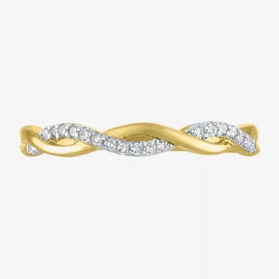 Modern Bride (g-h / Si2-i1) Womens 3mm 1/10 Ct. T.w. Lab Grown White Diamond 10k Gold Wedding Band