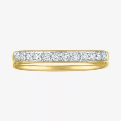Modern Bride (g-h / Si2-i1) Womens 4.5mm 1/4 Ct. T.w. Lab Grown White Diamond 10k Gold Wedding Band
