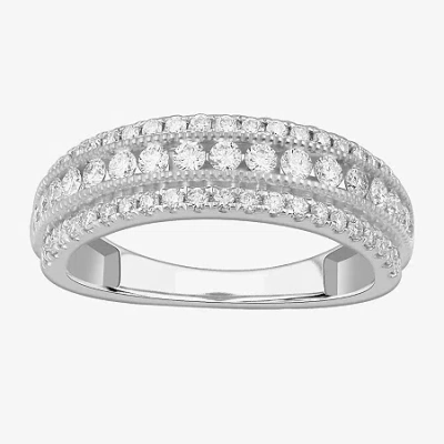 Modern Bride (g-h / Vs2-si1) 3/4 Ct. T.w. Lab Grown Diamond 10k Gold Anniversary Band In Metallic