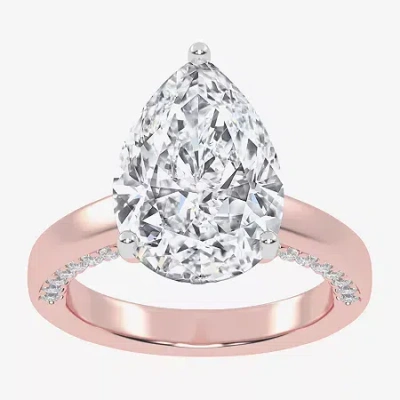 Modern Bride (g-h / Vs2-si1) Womens 3 1/2 Ct. T.w Lab Grown White Diamond 14k Rose Gold Solitaire Engagement Ring In Pink