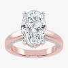 Modern Bride (g-h / Vs2-si1) Womens 3 1/2 Ct. T.w Lab Grown White Diamond 14k Rose Gold Solitaire Engagement Ring In Pink