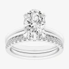 Modern Bride (g-h / Vs2-si1) Womens 3 1/2 Ct. T.w Lab Grown White Diamond 14k White Gold Oval Solitaire Bridal Se In White