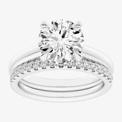 Modern Bride (g-h / Vs2-si1) Womens 3 1/2 Ct. T.w Lab Grown White Diamond 14k White Gold Round Solitaire Bridal S