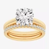 Modern Bride (g-h / Vs2-si1) Womens 3 1/2 Ct. T.w Lab Grown White Diamond 14k White Gold Round Solitaire Bridal S In Gold