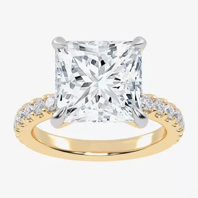 Modern Bride (g-h / Vs2-si1) Womens 3 1/2 Ct. T.w Lab Grown White Diamond 14k White Gold Side Stone Engagement Ri
