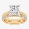 Modern Bride (g-h / Vs2-si1) Womens 3 1/2 Ct. T.w Lab Grown White Diamond 14k White Gold Solitaire Bridal Set In Gold