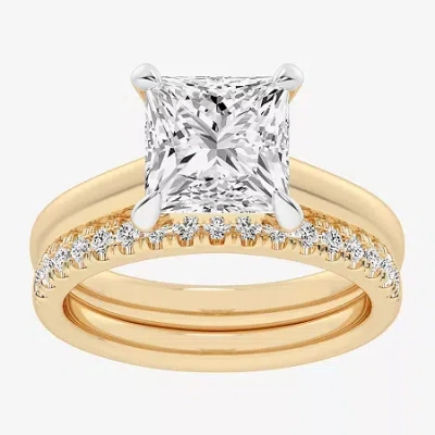 Modern Bride (g-h / Vs2-si1) Womens 3 1/2 Ct. T.w Lab Grown White Diamond 14k White Gold Solitaire Bridal Set