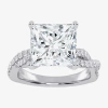 Modern Bride (g-h / Vs2-si1) Womens 3 1/3 Ct. T.w. Lab Grown White Diamond 14k Gold Side Stone Engagement Ring In Silver