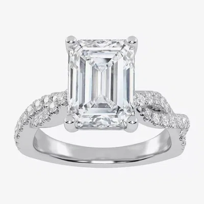 Modern Bride (g-h / Vs2-si1) Womens 3 1/3 Ct. T.w. Lab Grown White Diamond 14k Gold Side Stone Engagement Ring