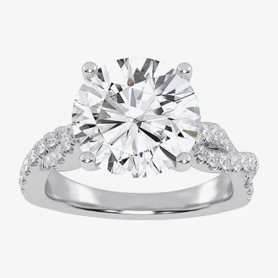 Modern Bride (g-h / Vs2-si1) Womens 3 1/3 Ct. T.w. Lab Grown White Diamond 14k Gold Side Stone Engagement Ring