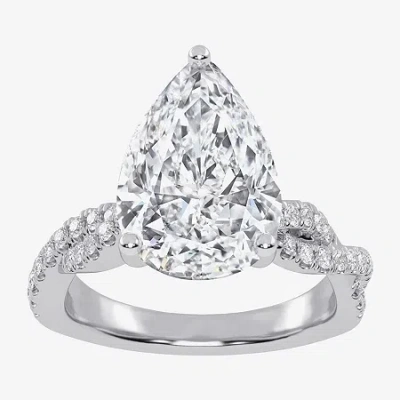 Modern Bride (g-h / Vs2-si1) Womens 3 1/3 Ct. T.w. Lab Grown White Diamond 14k Gold Side Stone Engagement Ring