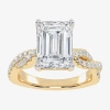 Modern Bride (g-h / Vs2-si1) Womens 3 1/3 Ct. T.w. Lab Grown White Diamond 14k Gold Side Stone Engagement Ring In Yellow