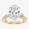 Modern Bride (g-h / Vs2-si1) Womens 3 1/3 Ct. T.w. Lab Grown White Diamond 14k Gold Side Stone Engagement Ring In Yellow