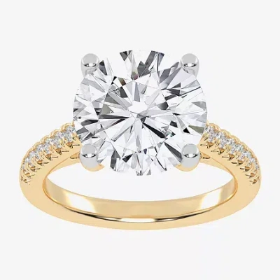 Modern Bride (g-h / Vs2-si1) Womens 3 1/3 Ct. T.w. Lab Grown White Diamond 14k White Gold Round Side Stone Engage