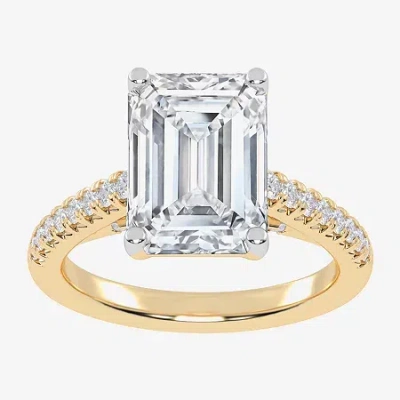 Modern Bride (g-h / Vs2-si1) Womens 3 1/3 Ct. T.w. Lab Grown White Diamond 14k White Gold Side Stone Engagement R