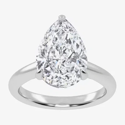 Modern Bride (g-h / Vs2-si1) Womens 3 1/4 Ct. T.w. Lab Grown White Diamond 14k Rose Gold Pear Solitaire Engagemen