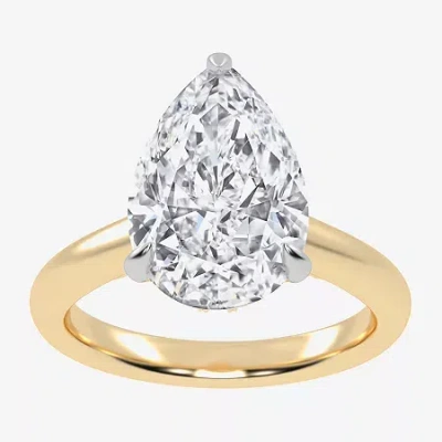 Modern Bride (g-h / Vs2-si1) Womens 3 1/4 Ct. T.w. Lab Grown White Diamond 14k Rose Gold Pear Solitaire Engagemen