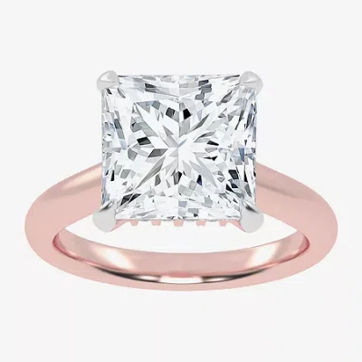 Modern Bride (g-h / Vs2-si1) Womens 3 1/4 Ct. T.w. Lab Grown White Diamond 14k Rose Gold Solitaire Engagement Rin