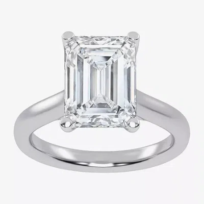 Modern Bride (g-h / Vs2-si1) Womens 3 1/5 Ct. T.w. Lab Grown White Diamond 14k Rose Gold Solitaire Engagement Rin In Silver