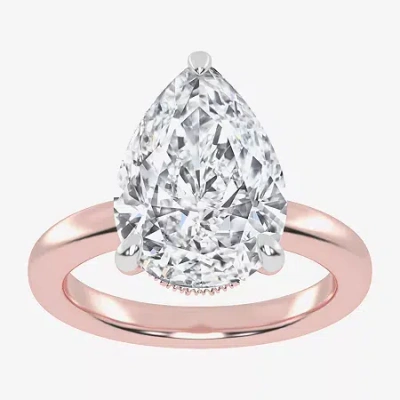 Modern Bride (g-h / Vs2-si1) Womens 3 Ct. T.w. Lab Grown White Diamond 14k Rose Gold Solitaire Engagement Ring In Pink