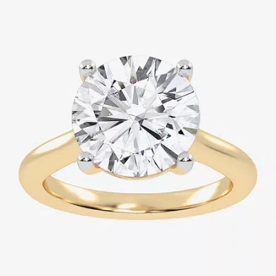 Modern Bride (g-h / Vs2-si1) Womens 3 Ct. T.w. Lab Grown White Diamond 14k Rose Gold Solitaire Engagement Ring In Yellow