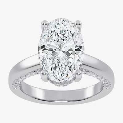 Modern Bride (g-h / Vs2-si1) Womens 4 1/2 Ct. T.w. Lab Grown White Diamond 14k Rose Gold Solitaire Engagement Rin In Metallic