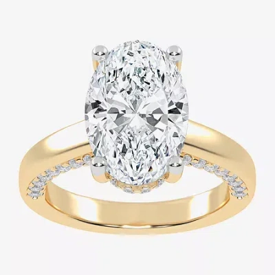 Modern Bride (g-h / Vs2-si1) Womens 4 1/2 Ct. T.w. Lab Grown White Diamond 14k Rose Gold Solitaire Engagement Rin
