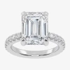 Modern Bride (g-h / Vs2-si1) Womens 4 1/2 Ct. T.w. Lab Grown White Diamond 14k White Gold Side Stone Engagement R In Silver
