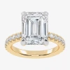 Modern Bride (g-h / Vs2-si1) Womens 4 1/2 Ct. T.w. Lab Grown White Diamond 14k White Gold Side Stone Engagement R In Yellow