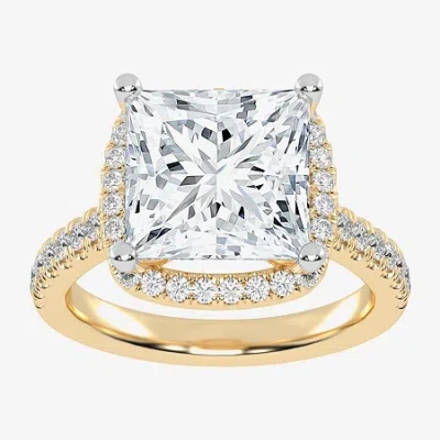 Modern Bride (g-h / Vs2-si1) Womens 4 1/2 Ct. T.w. Lab Grown White Diamond 14k White Gold Side Stone Halo Engagem