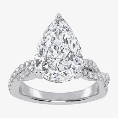 Modern Bride (g-h / Vs2-si1) Womens 4 1/3 Ct. T.w. Lab Grown White Diamond 14k Gold Side Stone Engagement Ring