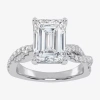 Modern Bride (g-h / Vs2-si1) Womens 4 1/3 Ct. T.w. Lab Grown White Diamond 14k Gold Side Stone Engagement Ring In White