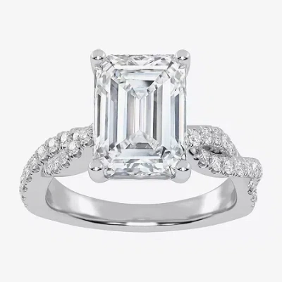 Modern Bride (g-h / Vs2-si1) Womens 4 1/3 Ct. T.w. Lab Grown White Diamond 14k Gold Side Stone Engagement Ring