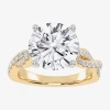 Modern Bride (g-h / Vs2-si1) Womens 4 1/3 Ct. T.w. Lab Grown White Diamond 14k Gold Side Stone Engagement Ring In Yellow