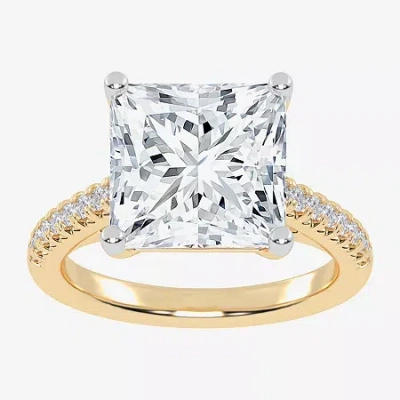 Modern Bride (g-h / Vs2-si1) Womens 4 1/3 Ct. T.w. Lab Grown White Diamond 14k White Gold Side Stone Engagement R