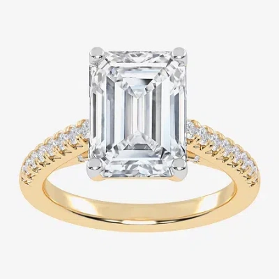 Modern Bride (g-h / Vs2-si1) Womens 4 1/3 Ct. T.w. Lab Grown White Diamond 14k White Gold Side Stone Engagement R