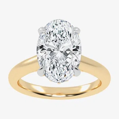 Modern Bride (g-h / Vs2-si1) Womens 4 1/4 Ct. T.w. Lab Grown White Diamond 14k Rose Gold Oval Solitaire Engagemen
