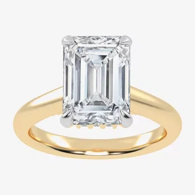 Modern Bride (g-h / Vs2-si1) Womens 4 1/4 Ct. T.w. Lab Grown White Diamond 14k Rose Gold Solitaire Engagement Rin In Yellow