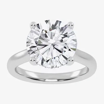 Modern Bride (g-h / Vs2-si1) Womens 4 1/5 Ct. T.w. Lab Grown White Diamond 14k Rose Gold Solitaire Engagement Rin In Metallic